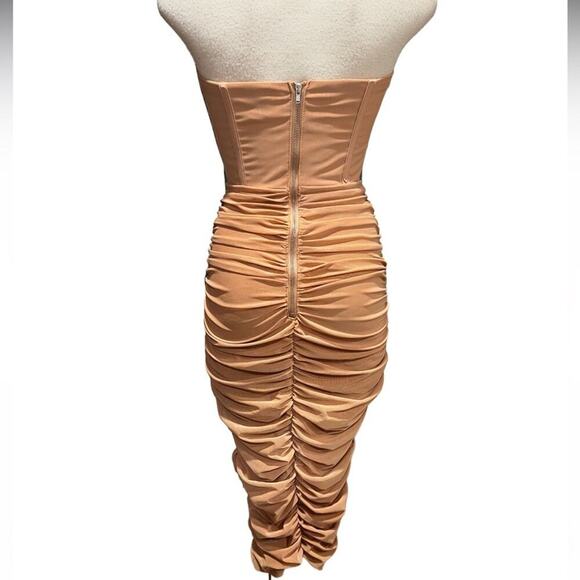 BARDOT Lithium Mesh Midi Dress In Nude Size S US4 - Picture 12 of 14